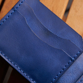 Mezo hakiki deri cüzdan el işçiliği - Opia Leather