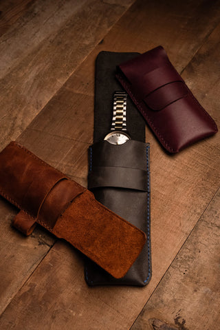 Hakiki Deri Saat Kılıfı/Saat Kesesi Opia Leather