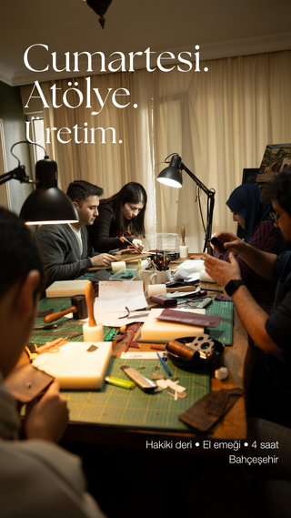 İstanbul Deri Workshop - El Yapımı Deri Kartlık - Opia leather